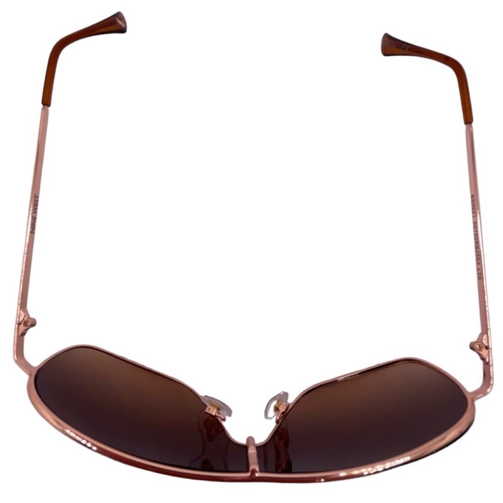 Nine West Rose Gold Metal Shield Sunglasses - Picture 6 of 12